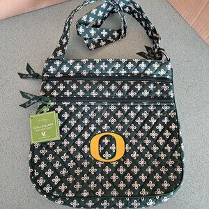Vera Bradley Triple Zip Hipster Cross Body Purse University of Oregon NWT
